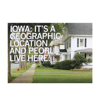 IA Geographic Location and People Live Here Postcard