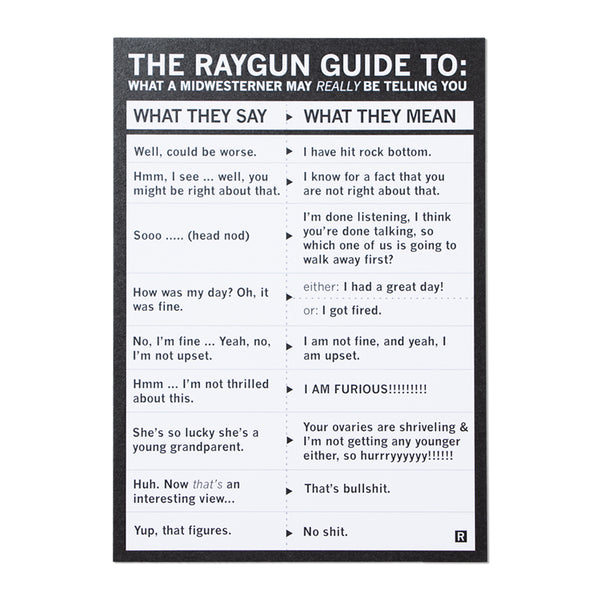 Raygun Guide Midwest Translation Postcard