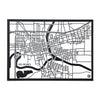 Des Moines Map Postcard White