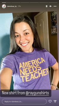 America Needs Teachers Purple