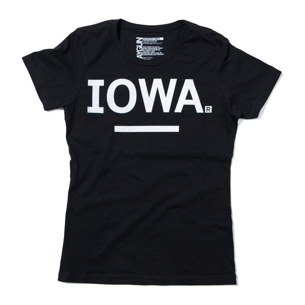 State Logo Iowa Raygun T-Shirt Snug women