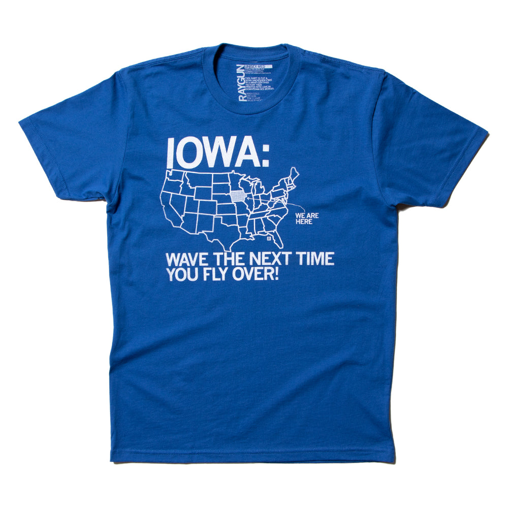 Iowa Fly Over Raygun T-Shirt Standard Unisex