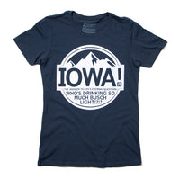 Iowa: Light Beer Raygun T-Shirt Snug Womens