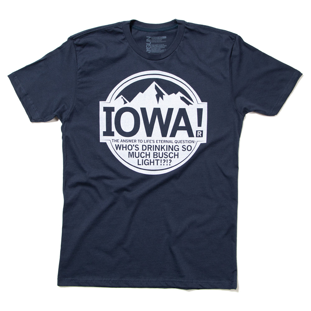 Iowa: Light Beer Raygun T-Shirt Standard Unisex