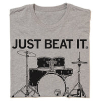 Just Beat It Music Arts Sound Drums Instruments Raygun T-Shirt Standard Unisex Snug