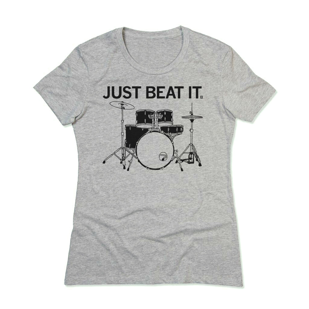 Just Beat It Music Arts Sound Drums Instruments Raygun T-Shirt Standard Unisex Snug