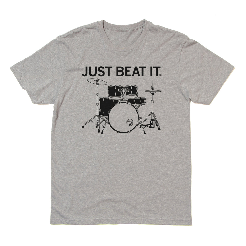 Just Beat It Music Arts Sound Drums Instruments Raygun T-Shirt Standard Unisex Snug