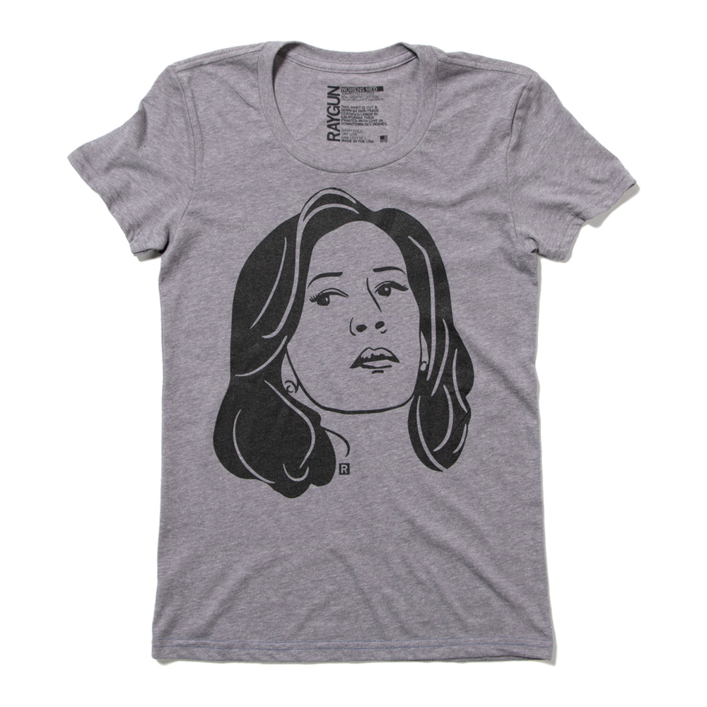 Kamala Harris Face Raygun T-Shirt Snug womens