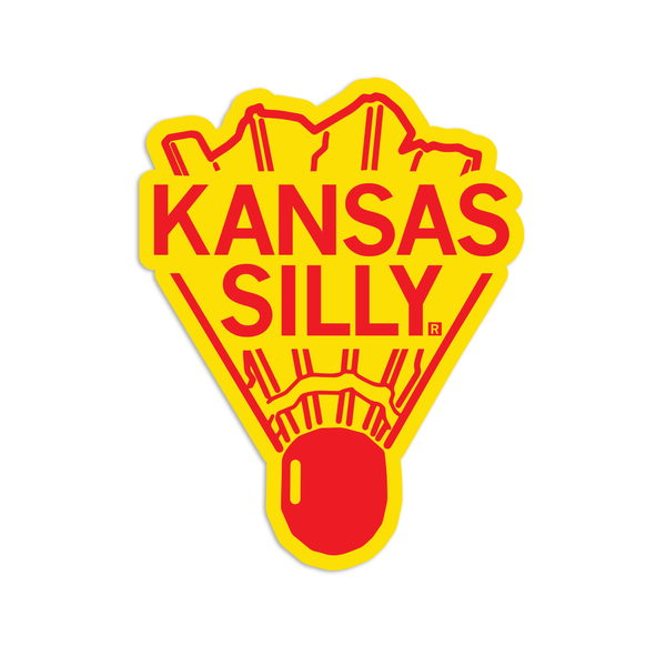 Kansas silly sticker, kansas city sticker, Shuttlecock