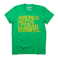 America Needs Lesbian Farmers Raygun T-Shirt snug womens