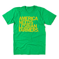 America Needs Lesbian Farmers Raygun T-Shirt Standard Unisex