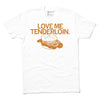 Love Me Tenderloin Pork Sandwich State Faire Iowa Des Moines Food Drink Bread Fried Tender White Brown Sienna Pickles Onions Midwest City T-Shirt Raygun Standard Unisex Snug