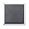 Back view of a square Chicago magnet with a magnetic backing.