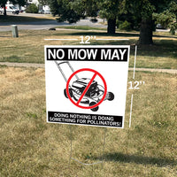 No Mow May Yard Sign - Mower