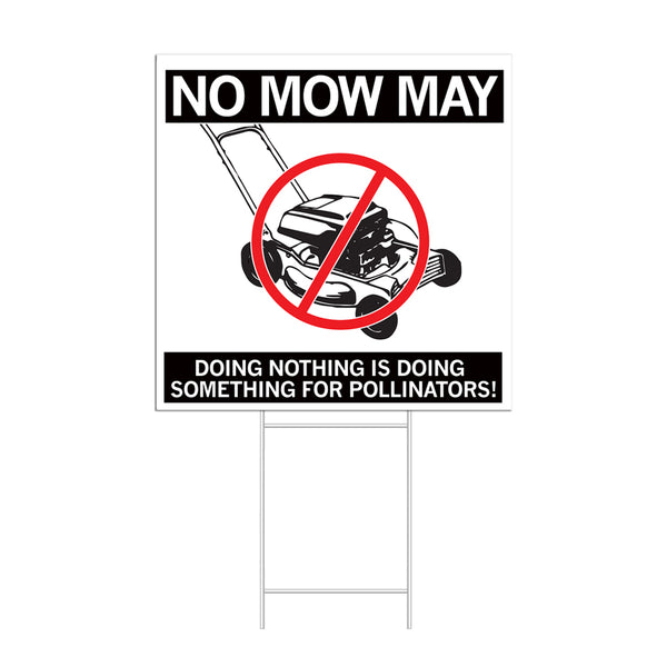 No Mow May Yard Sign - Mower