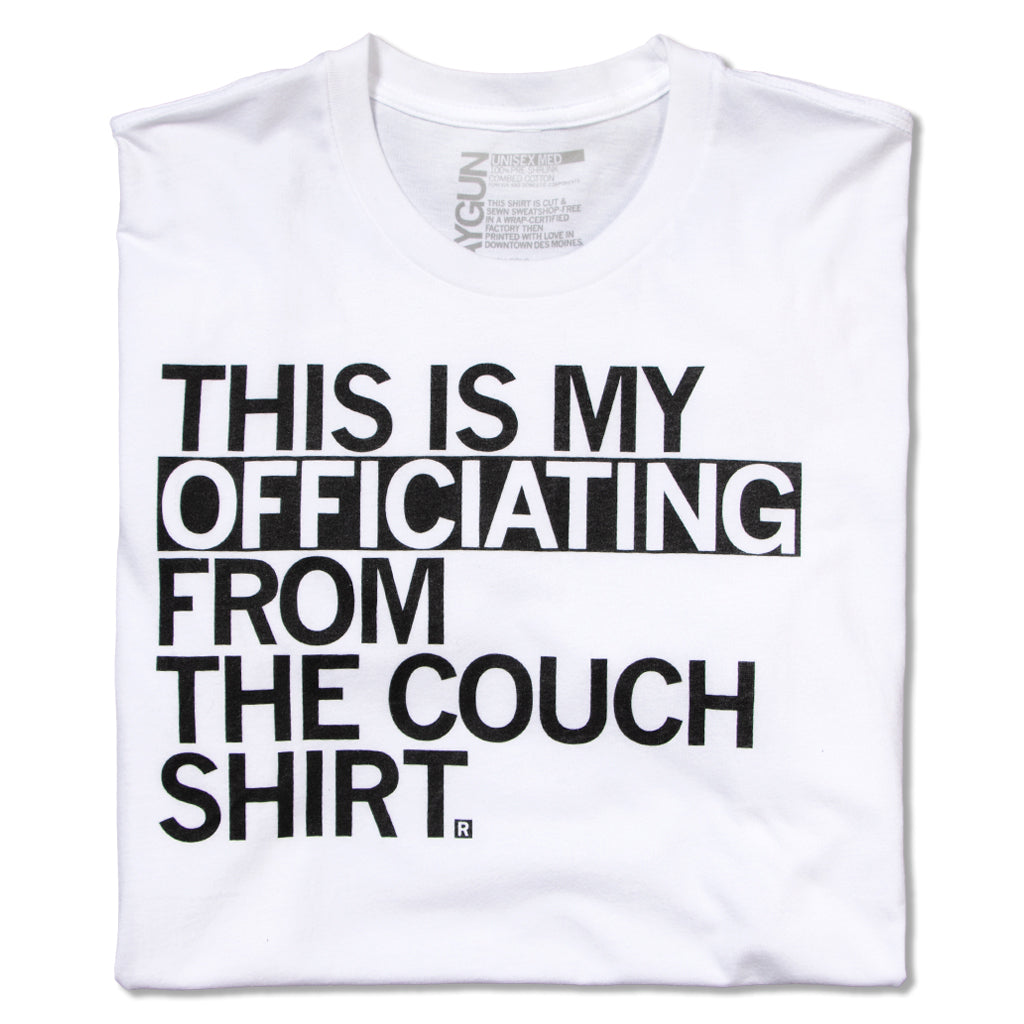 Officiating From the Couch Raygun T-Shirt Standard Unisex