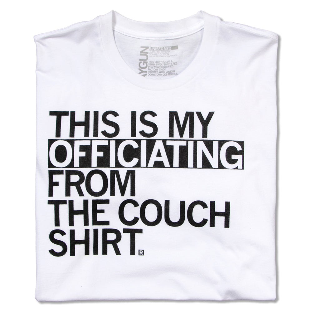 Officiating From the Couch Raygun T-Shirt Standard Unisex