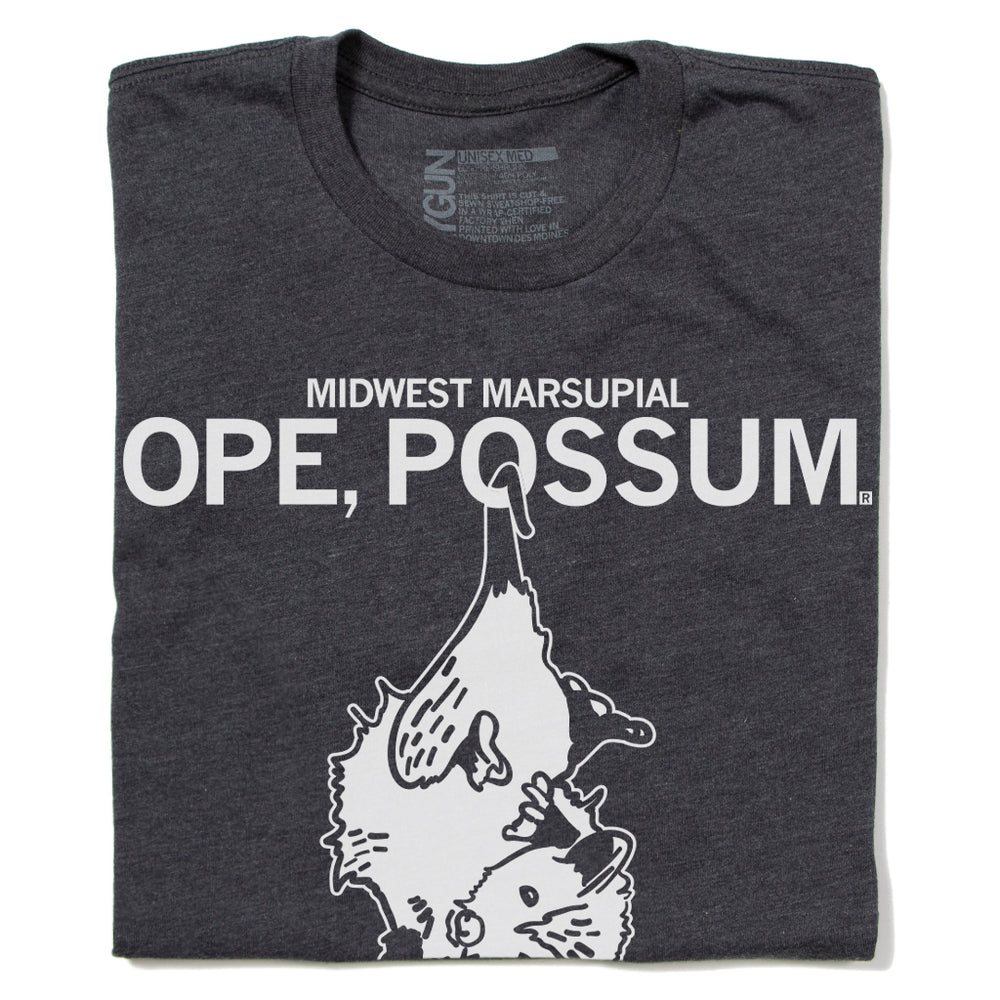 Midwestern Marsupial Ope, Possum Charcoal Nature White Animals Enviornment Midwest Raygun Standard Snug Unisex