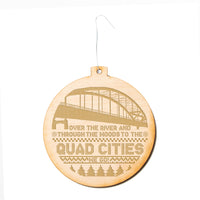 Quad Cities: Over The River Ornament