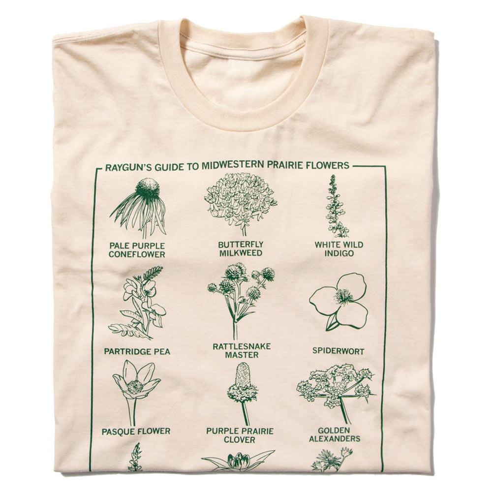 Midwestern Prairie Flowers Raygun T-Shirt Standard Unisex