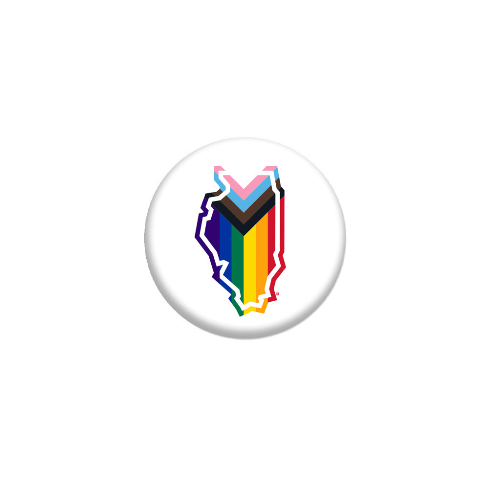 Illinois Progress Pride Flag 1" Button