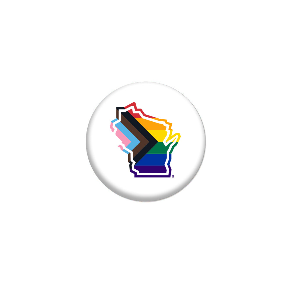 Wisconsin Progress Pride Flag 1" Button RAYGUN