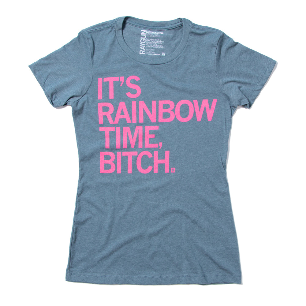 Rainbow Time Raygun T-Shirt snug unisex