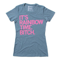 Rainbow Time Raygun T-Shirt snug unisex