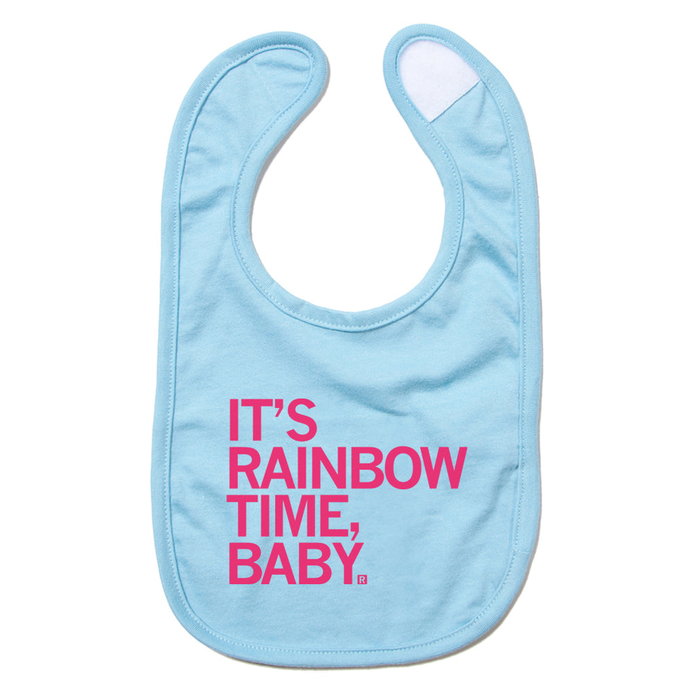 It's Rainbow Time Baby Bib