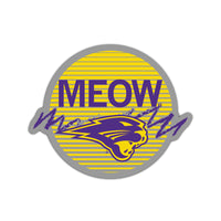 UNI Panthers Meow Sunset Die-Cut Sticker