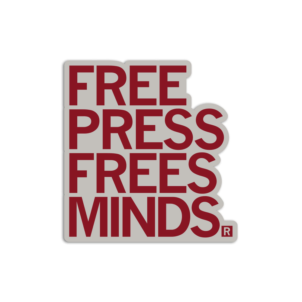 Free Press Frees Minds Die-Cut Sticker