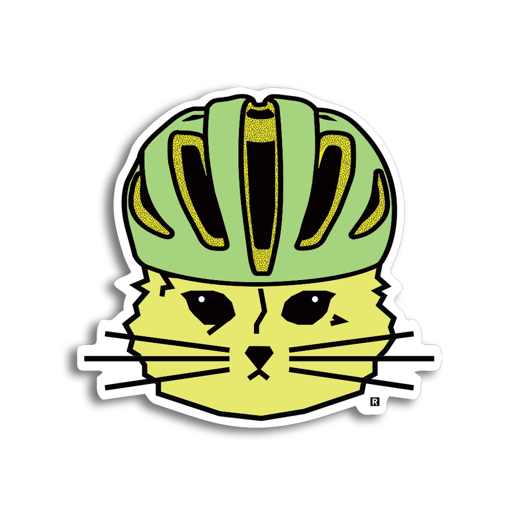 bike helmet puns Bike Helmet Gary Die-Cut Sticker – RAYGUN