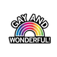 Gay and Wonderful Die-Cut Sticker