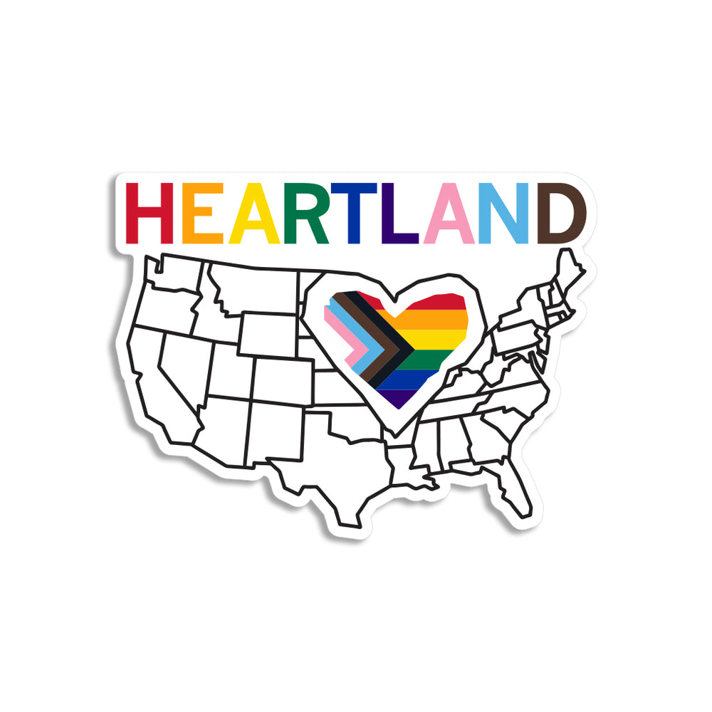 Heartland Progress Pride Flag Die-Cut Sticker
