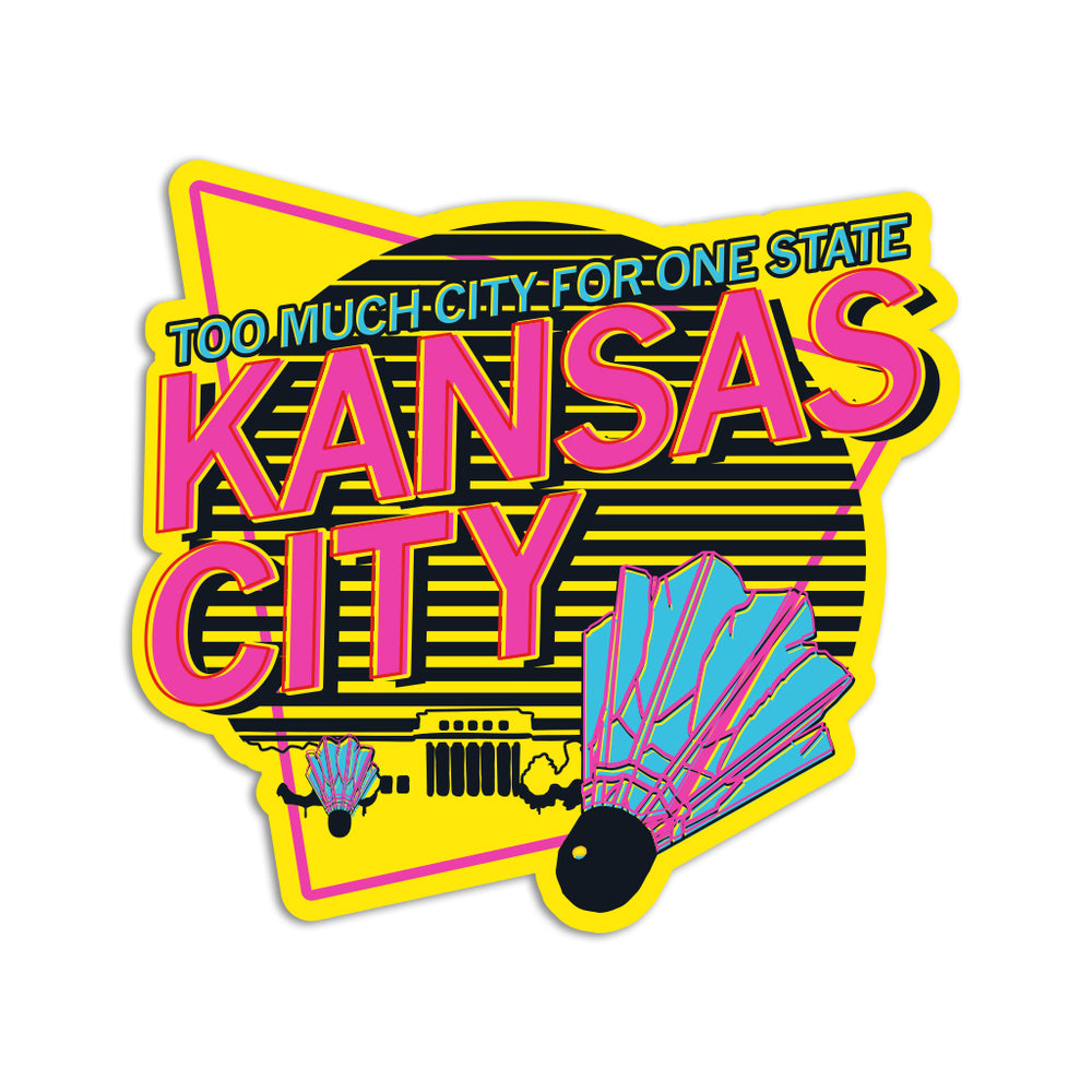 Too Much City KC Shuttlecock Die-Cut Sticker