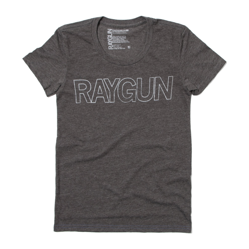 RAYGUN Text Logo Outline T-Shirt Snug women