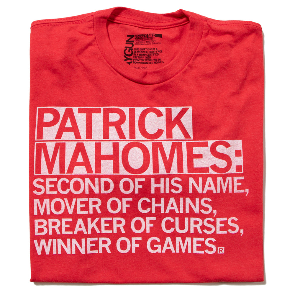 Patrick Mahomes Second of his Name Raygun T-Shirt Standard Unisex