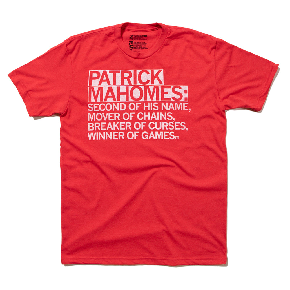 Patrick Mahomes Second of his Name Raygun T-Shirt Standard Unisex