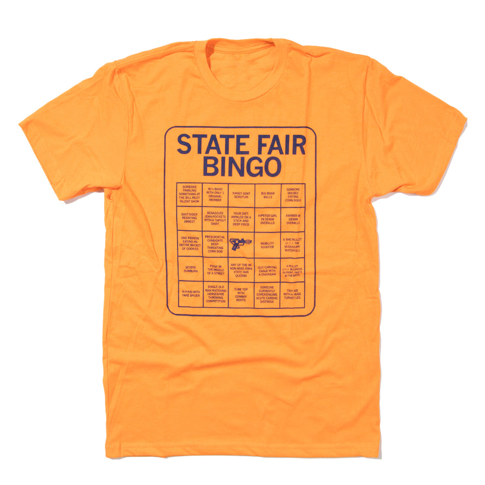 Iowa State Fair Bingo Raygun T-Shirt Standard Unisex