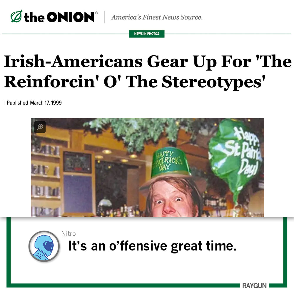 The Onion: Irish-Americans Can Cooler