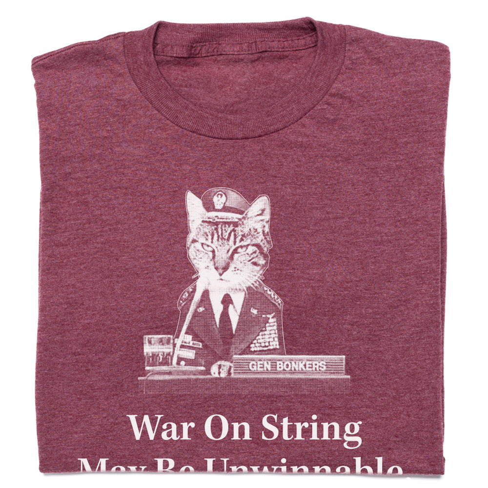 The Onion: War on String May be Unwinnable, Says Cat General Shirt