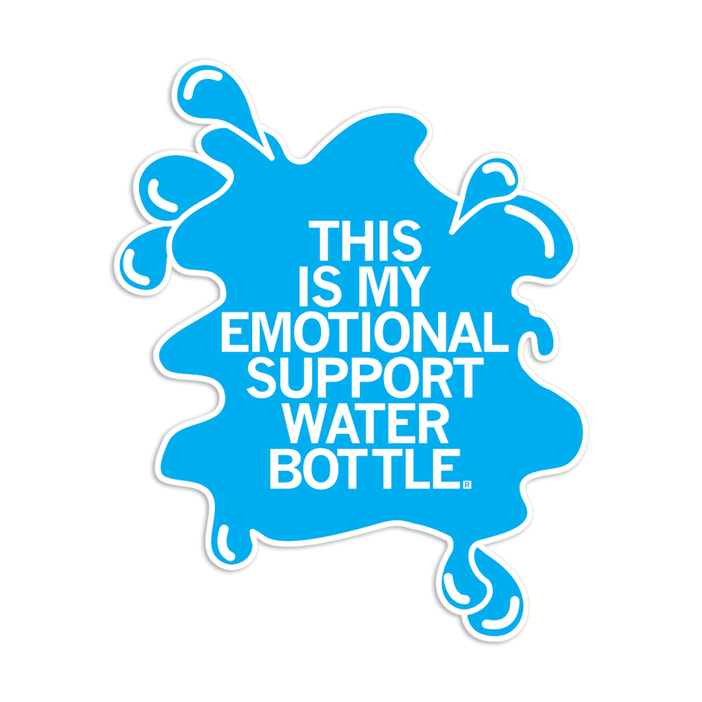 Emotional Support Water Bottle Vinyl Sticker