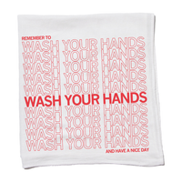 Wash Your Hands Repeating Pattern Kitchen Towel